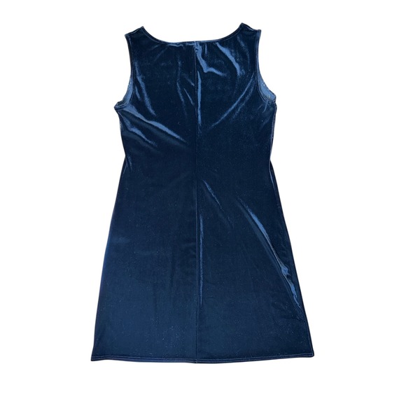 Whimsigoth Black Velvet Beaded Fringed Sleeveless Mini Dress Sz Medium goth ore - Picture 6 of 7